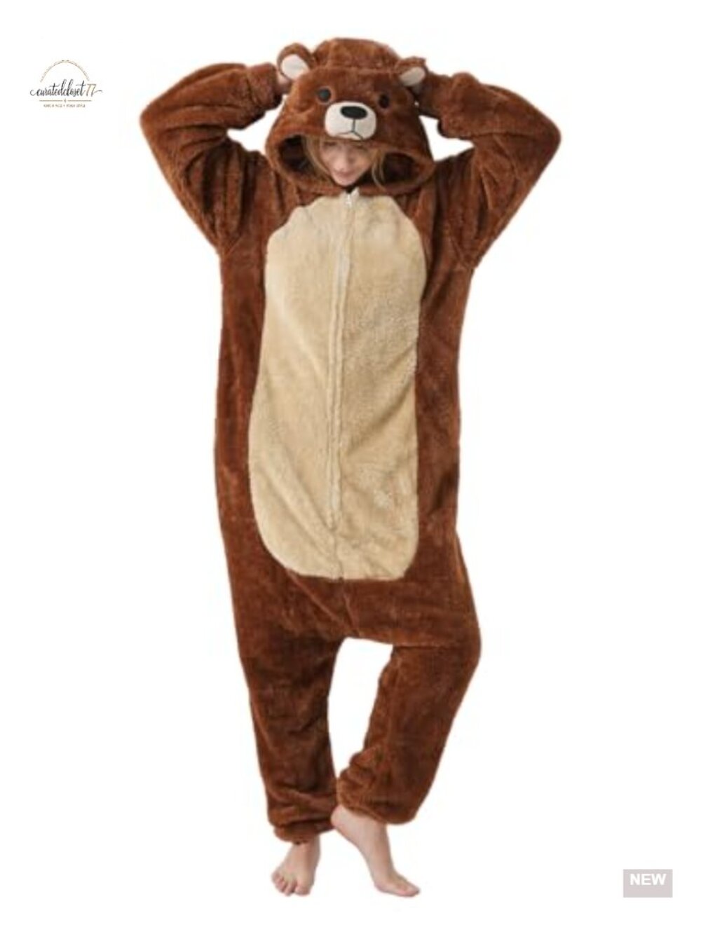 Fleece Animal Onesie Pajamas, Zipper, Halloween Costume